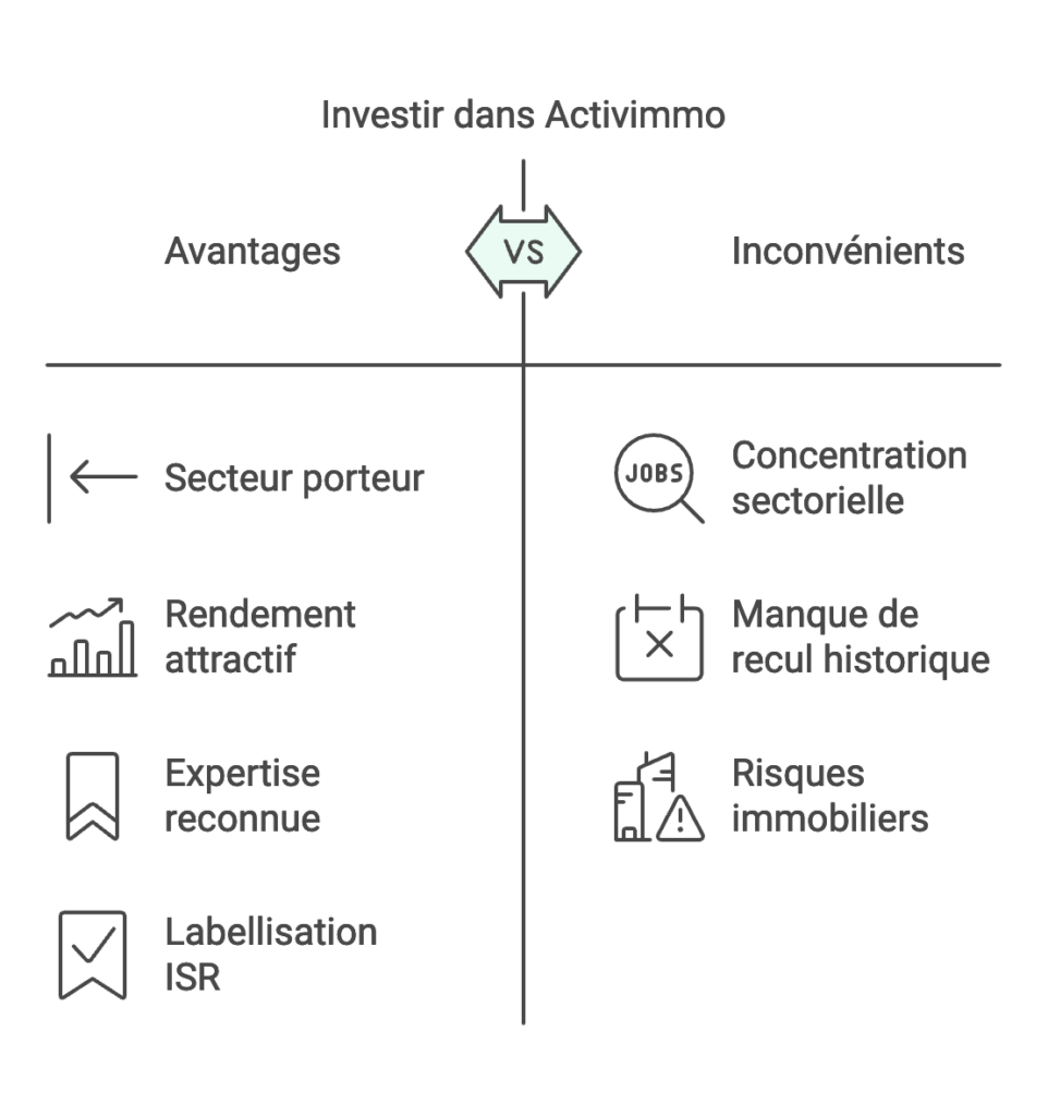 avantages et inconvenint de SCPI Activimmo