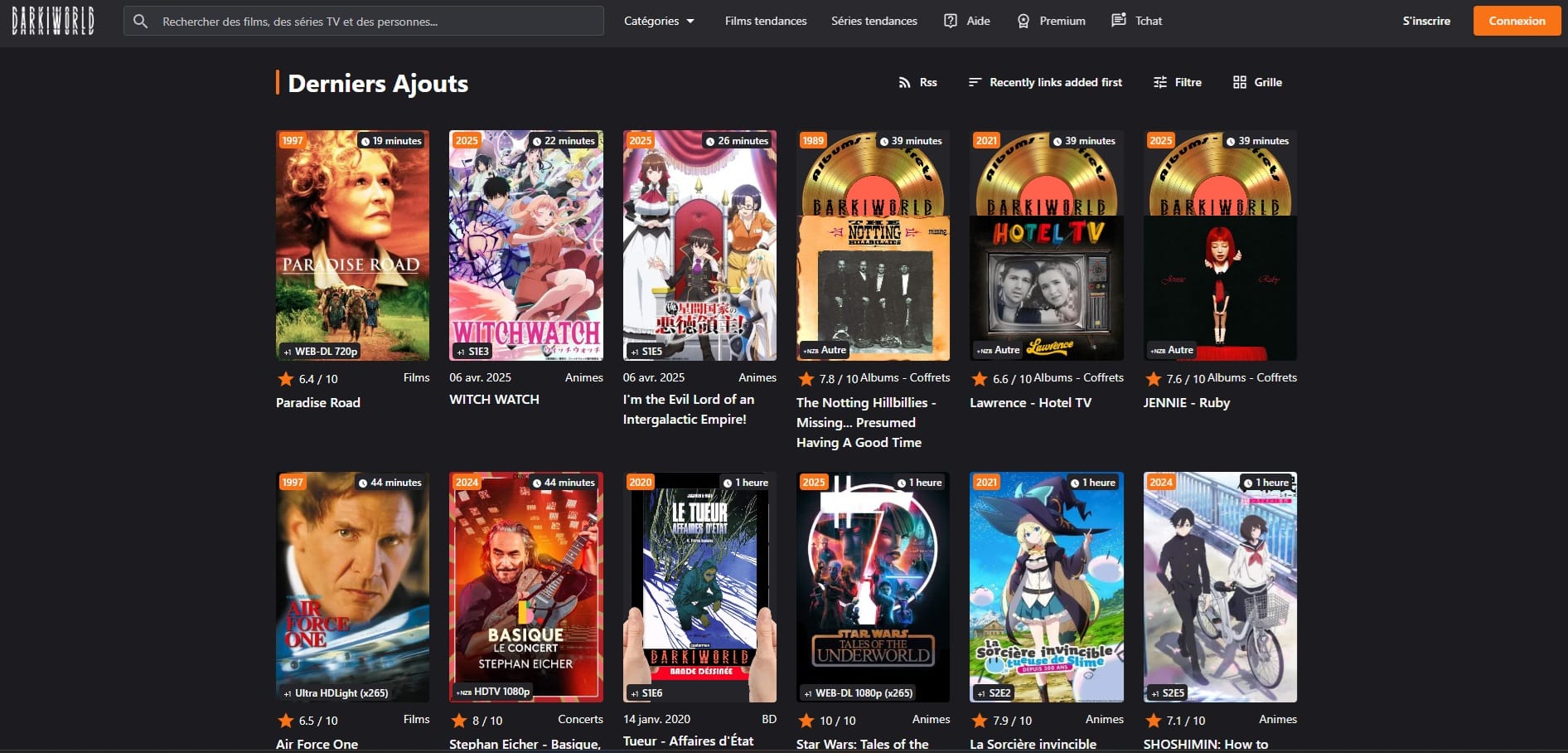 DarkiWorld ex-Darkino : nouvelle interface de la plateforme dévoilée en mai 2025