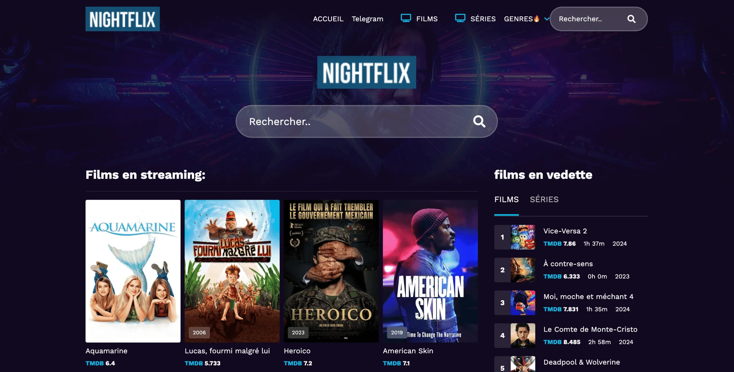 Nouvelle adresse Monstream en 2025 avec interface de streaming actuelle