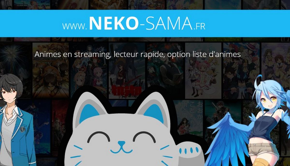 Page d'accueil du site Neko Sama pour regarder des animes