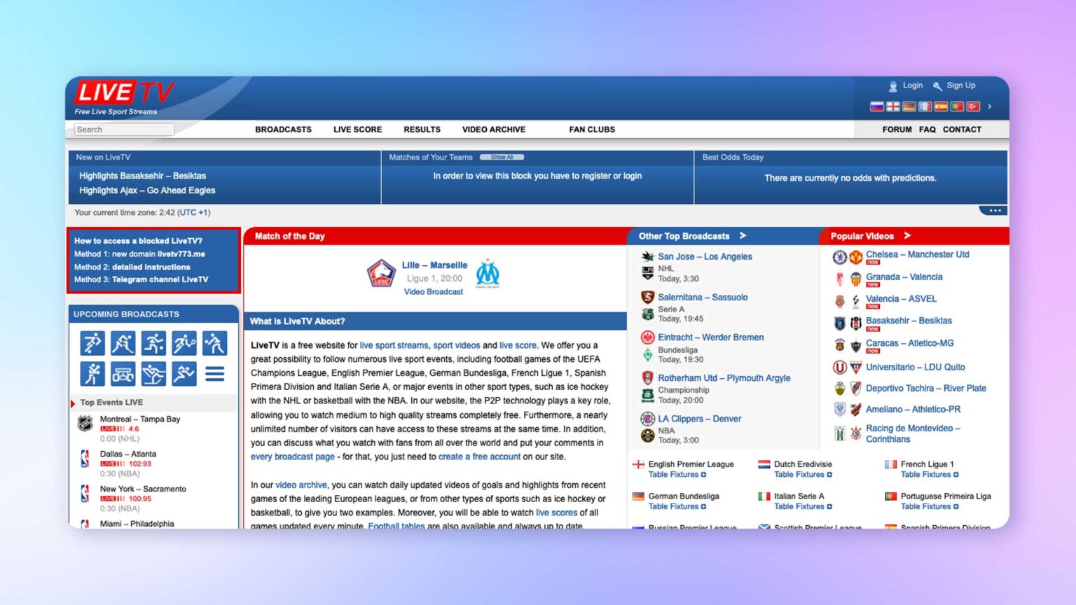 Nouvelle adresse de Live TV SX en 2025 pour regarder du streaming en direct