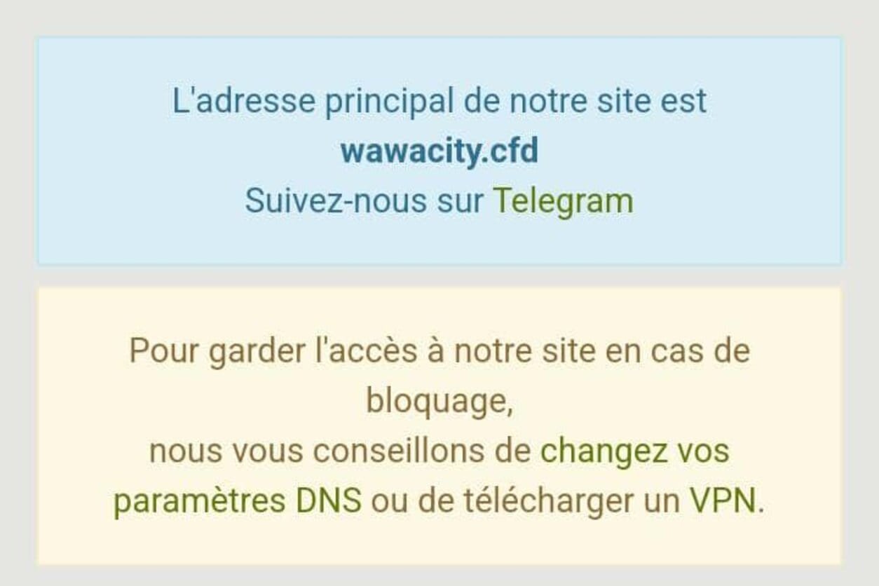 Nouvelle adresse officielle de Wawacity mise à jour en 2025