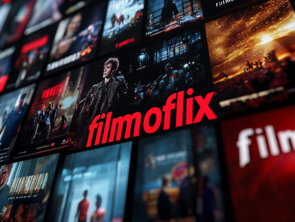 Page d'accueil officielle de Filmoflix montrant des films et séries en streaming