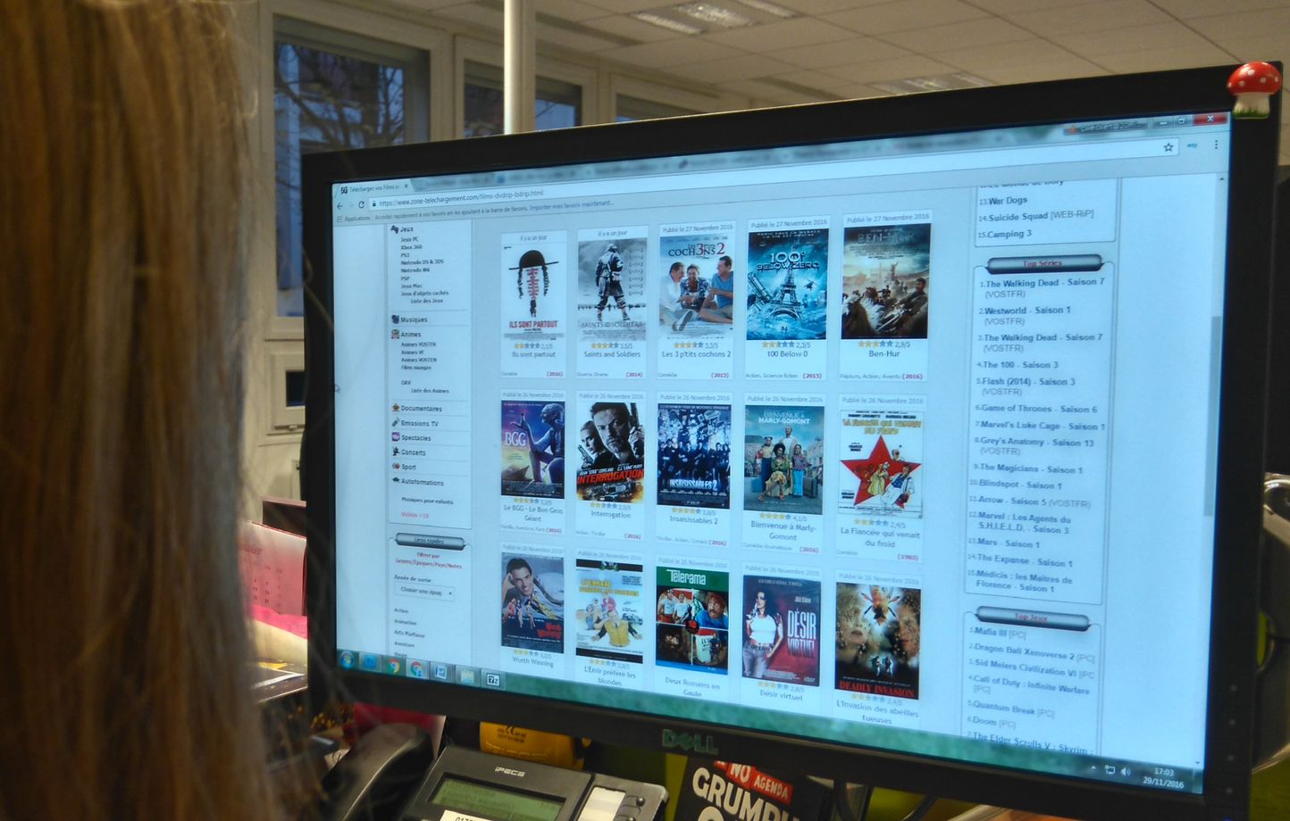 Page d'accueil du site Zone Téléchargement après son retour en ligne avec nouvelle adresse